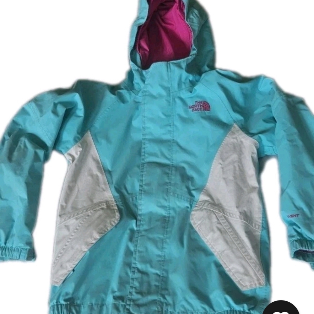 The North Face Triclimate Bermuda Green White Jacket Coat Hooded Toddler Girls 5